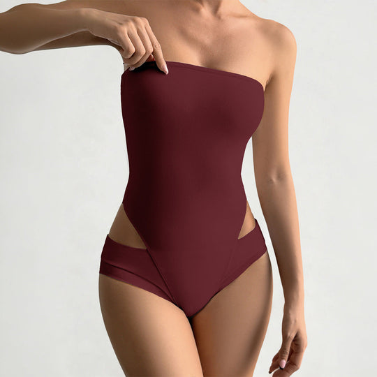 Damen Bandeau-Bodysuit aus elastischem Material mit figurfreundlichem Schnitt