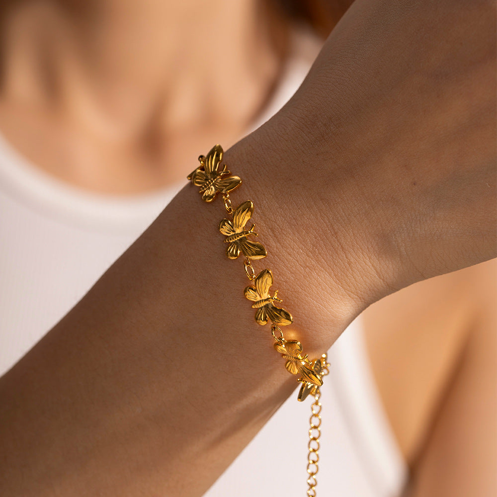 Damen Armband mit filigranen Schmetterlingsmotiven Shop Nory