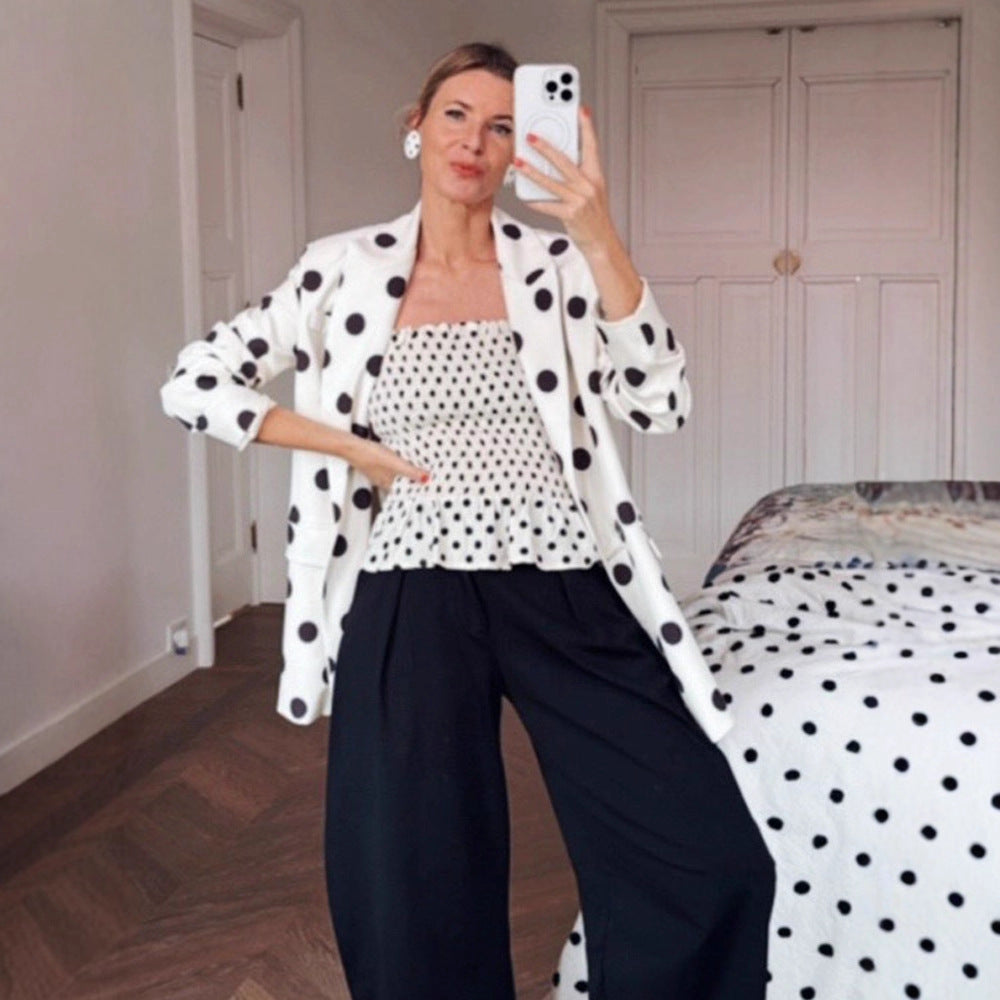 Damen modischer Blazer mit Punkten