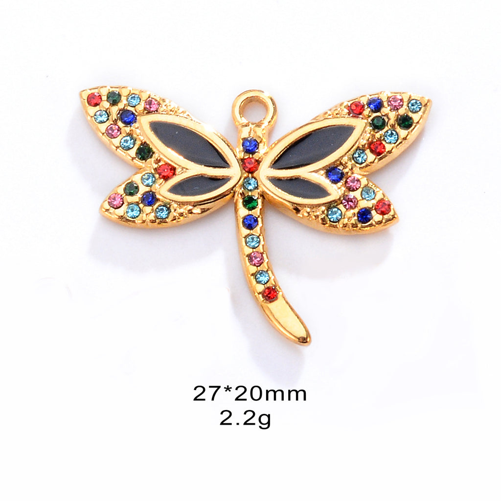 Damen Schmuckanhänger in Form eines eleganten Schmetterlings mit Kristallverzierung Shop Nory