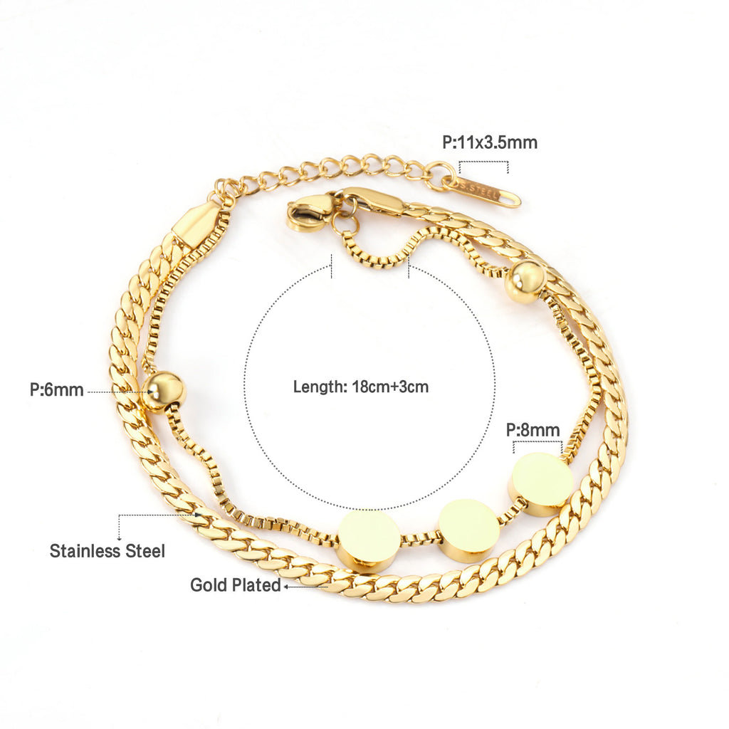 Damen elegant gestaltetes Armband mit funkelnden Kettenelementen Shop Nory