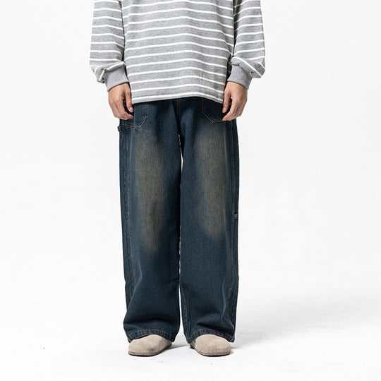 Damen Weite High‑Waist Denim‑Culotte mit elastischem Bund und aufgesetzten Taschen Shop Nory