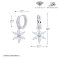Damen Ohrhänger mit funkelndem Zirkon und Blumenmotiv Shop Nory