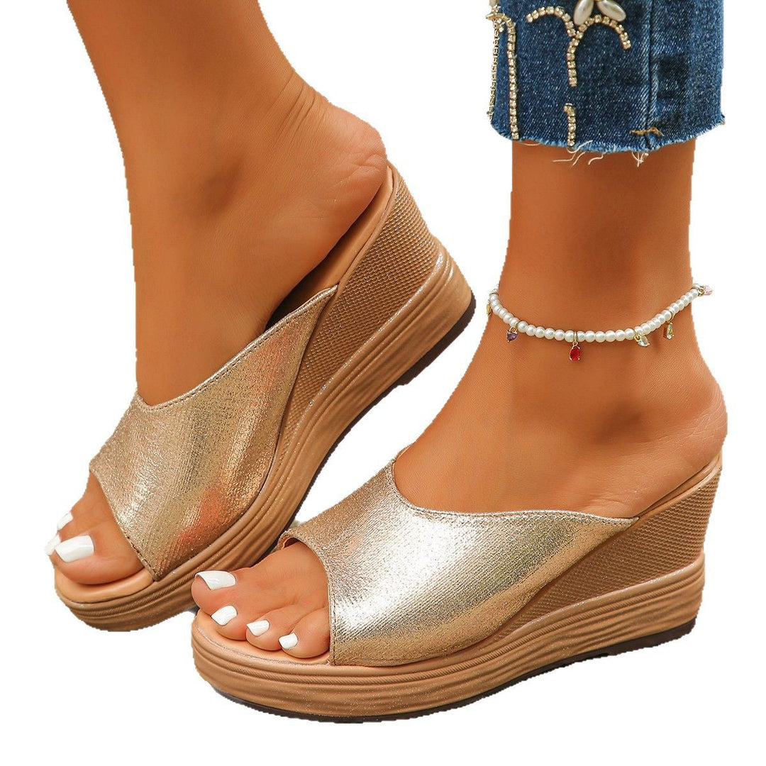 Damen Komfortable Plateau-Sandalen mit elegantem Halbfuß-Design und raffinierten Details