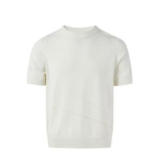 Herren Modisches Strick-T-Shirt mit Rundhalsausschnitt Shop Nory