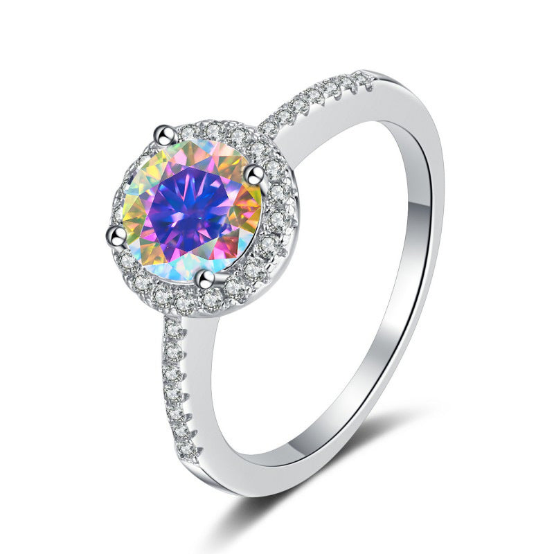 Damen Verlobungsring mit strahlendem gelbem Zirkon und funkelndem Design Shop Nory