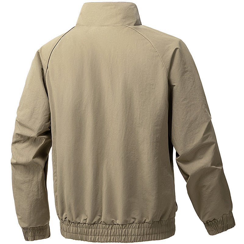 Herren Technische Microfaser-Softshelljacke im Bomberstil mit Stehkragen und Reißverschlusstaschen Shop Nory