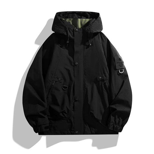 Herren Technische Oversized-Fieldjacke mit wasserabweisender Membran, Utility-Ringen und verdeckter Druckknopfleiste Shop Nory