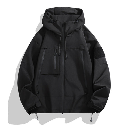 Damen Technische Outdoor-Jacke mit Verstellbarem Kapuzensystem und Multifunktionalen Taschen