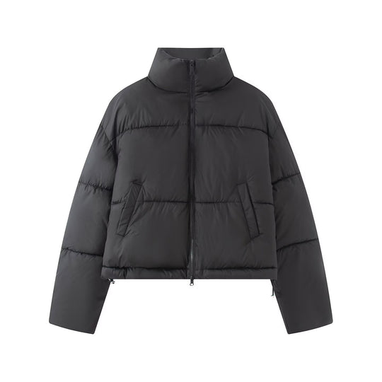 Damen Kurzjacke im Oversized-Boxy-Pufferstil mit hohem Stehkragen Shop Nory