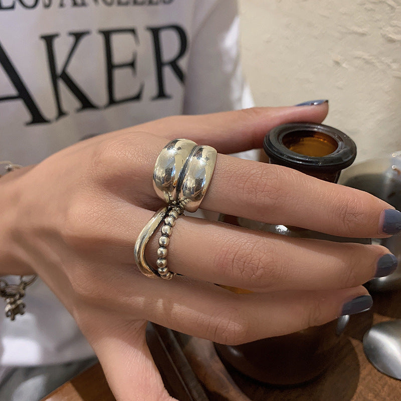 Damenring mit elegantem Doppelring-Design Shop Nory