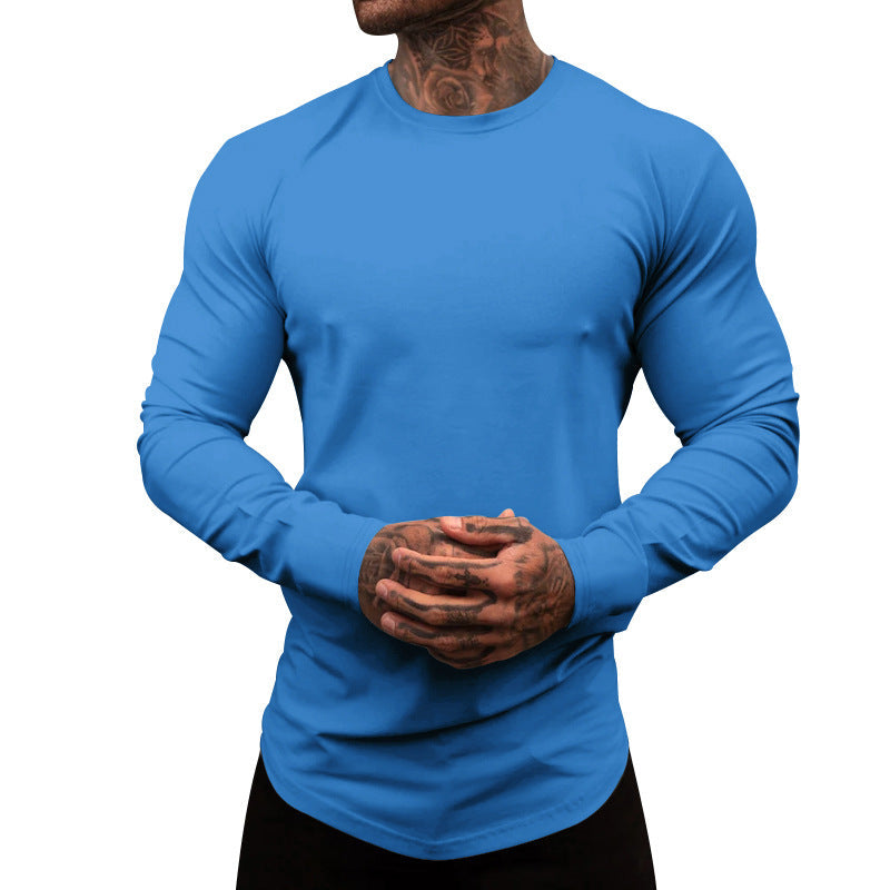 Herren Langarm-T-Shirt aus atmungsaktivem Baumwollmix mit elegantem Schnitt Shopnory