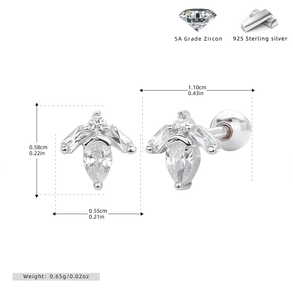Damen Ohrstecker mit funkelndem Zirkon-Besatz und elegantem Design Shop Nory