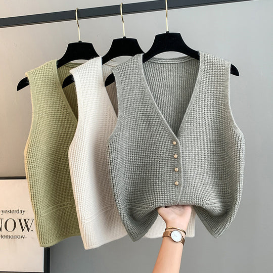 Damen Elegante Wollen Strickweste Shop Nory