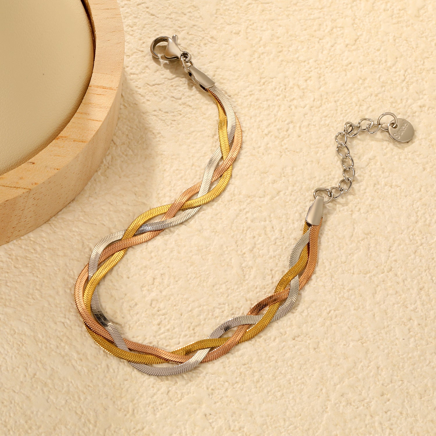 Damen Zart geflochtenes Armband mit verstellbarem Verschluss Shop Nory