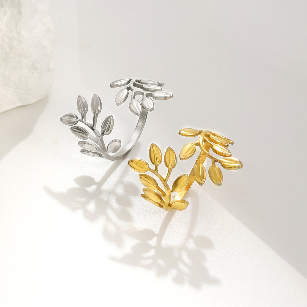 Damen Ring im filigranen Blattdesign Shop Nory