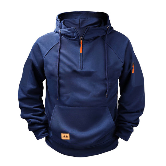 Herren sportlicher Kapuzenpullover mit praktischem Reißverschluss