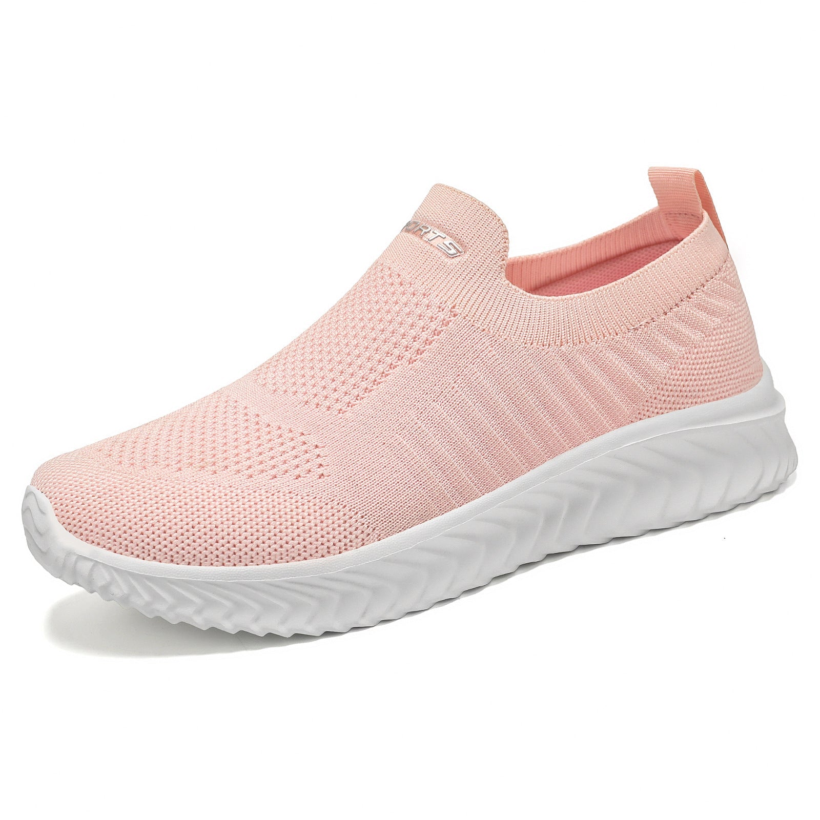Damen Luftige Slip-On Sneakers mit flexiblem Strickoberteil