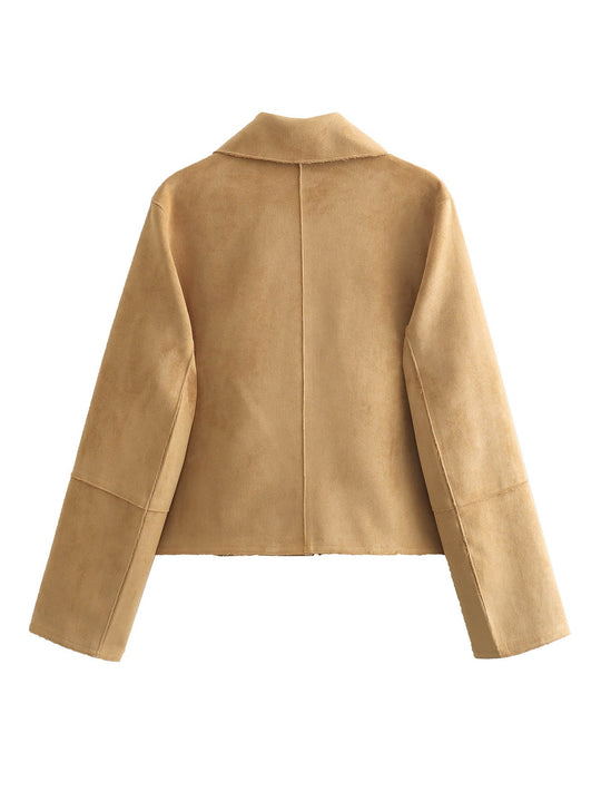Damen Dünne Wildlederjacke