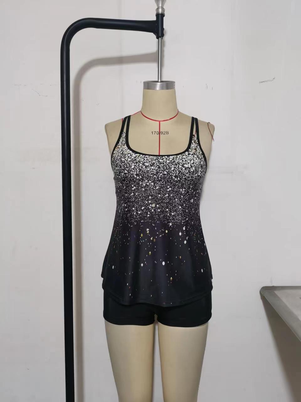 Damen Tankini-Oberteil mit floralem Design und Rückenriegel