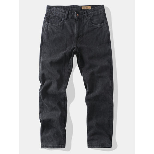 Herren Tapered Relaxed Denim-Jeans mit hoher Bundhöhe und cleaner Used-Optik Shop Nory
