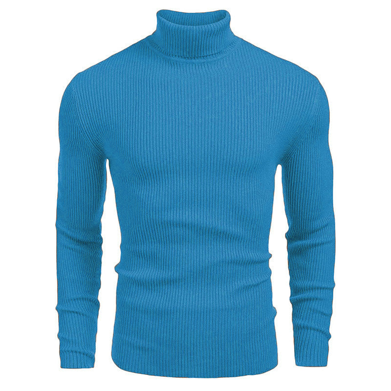 Herren Rollkragenpullover aus feinem Rippstrickmaterial