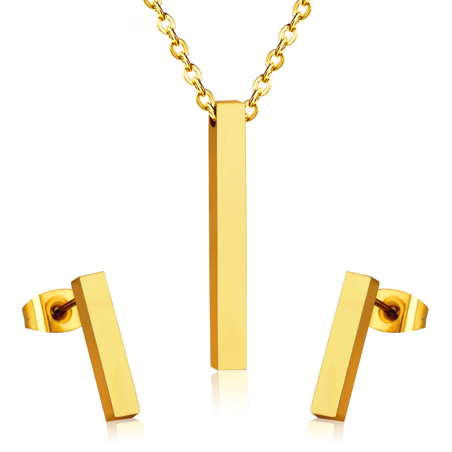 Damen modernes Edelstahl Schmuckset Shop Nory