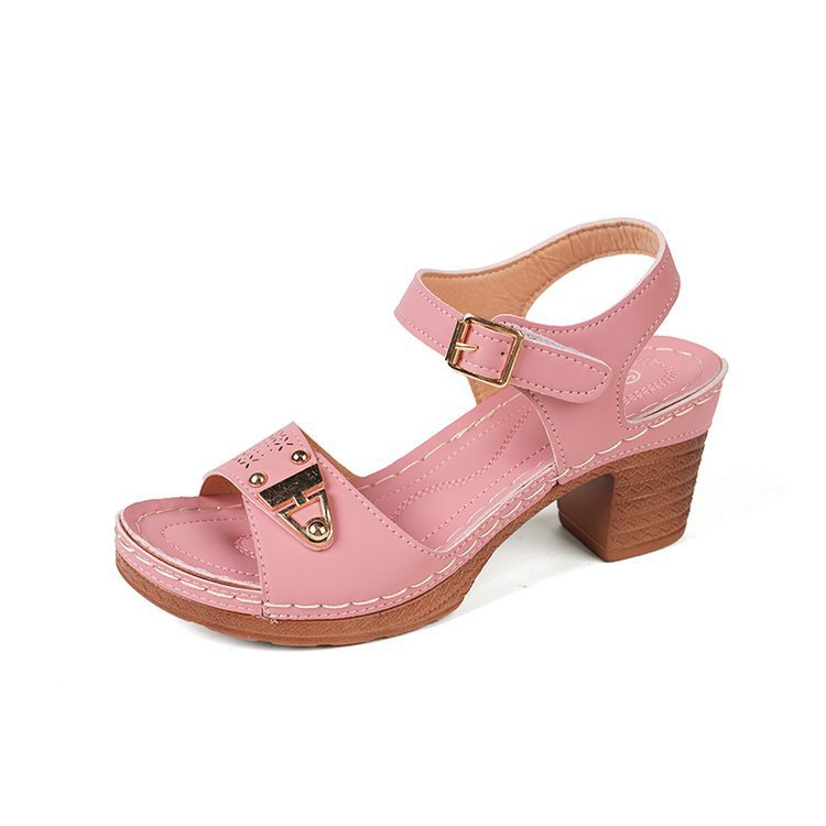 Damen elegante Keilsandaletten mit verzierten Riemen Shopnory