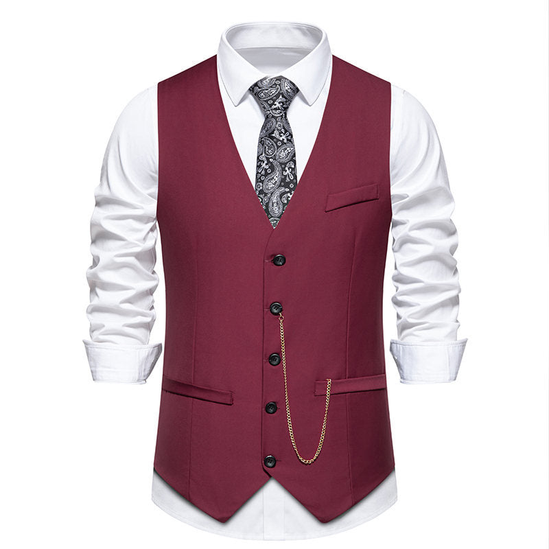 Herren elegante Anzugweste im klassischen Design mit modernen Akzenten