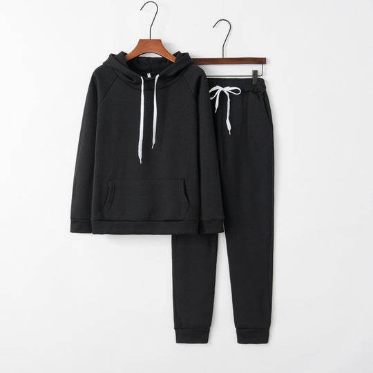 Damen Hausanzug-Set aus weichem Fleece mit Kapuzenpullover und Jogginghose Shop Nory