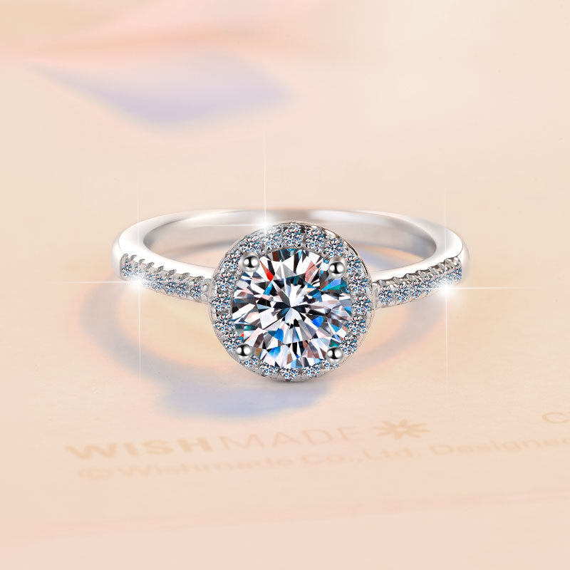 Damen Verlobungsring mit strahlendem gelbem Zirkon und funkelndem Design Shop Nory