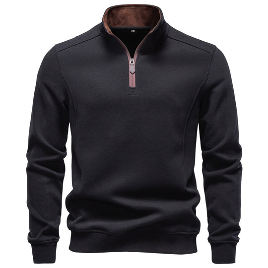 Herren Troyer-Pullover mit kurzem Reißverschluss und Stehkragen Shop Nory