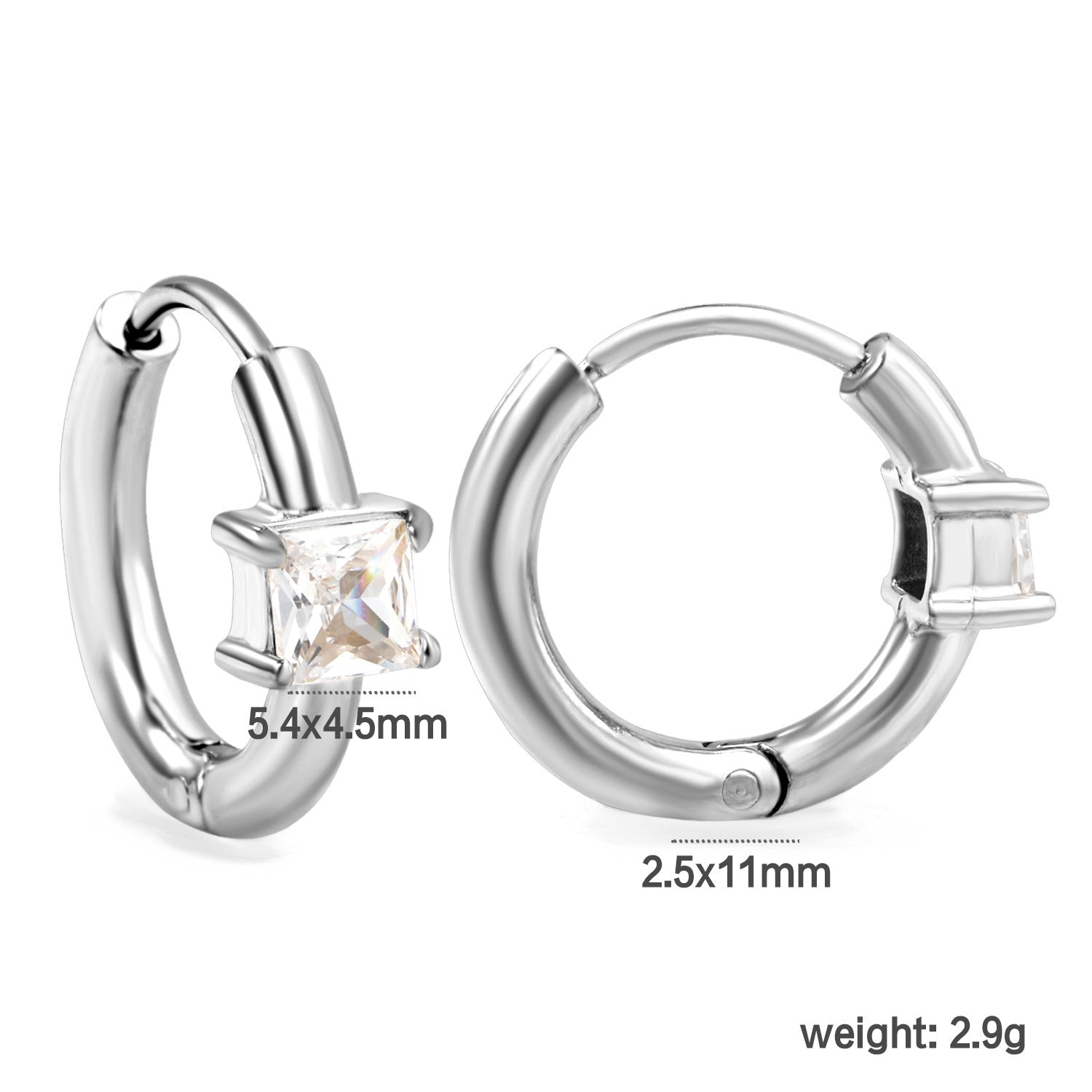 Damen Hängende Ohrringe mit herzförmigem Zirkonia und elegantem Design Shop Nory
