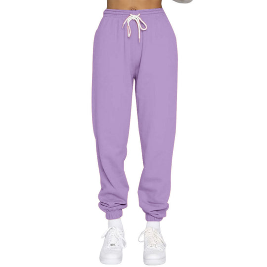 Damen nan High‑Waist Relax-Jogginghose mit elastischem Komfortbund, Kordelzug und gerippten Knöchelbündchen Shop Nory