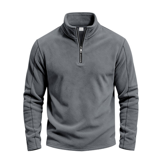 Herren Fleece-Halbreißverschluss-Pullover mit Stehkragen und Flatlock-Nähten Shop Nory