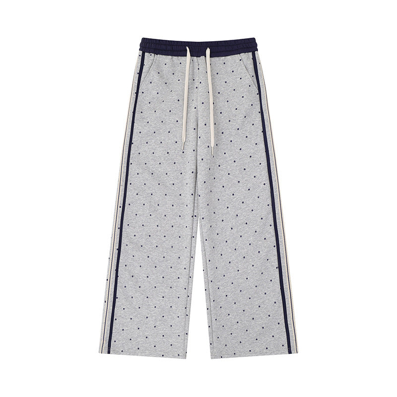Damen Weite Relax‑Loungehose im Palazzo‑Schnitt mit Komfortbund, Kordelzug und seitlichen Kontraststreifen Shop Nory