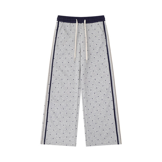 Damen Weite Relax‑Loungehose im Palazzo‑Schnitt mit Komfortbund, Kordelzug und seitlichen Kontraststreifen Shop Nory
