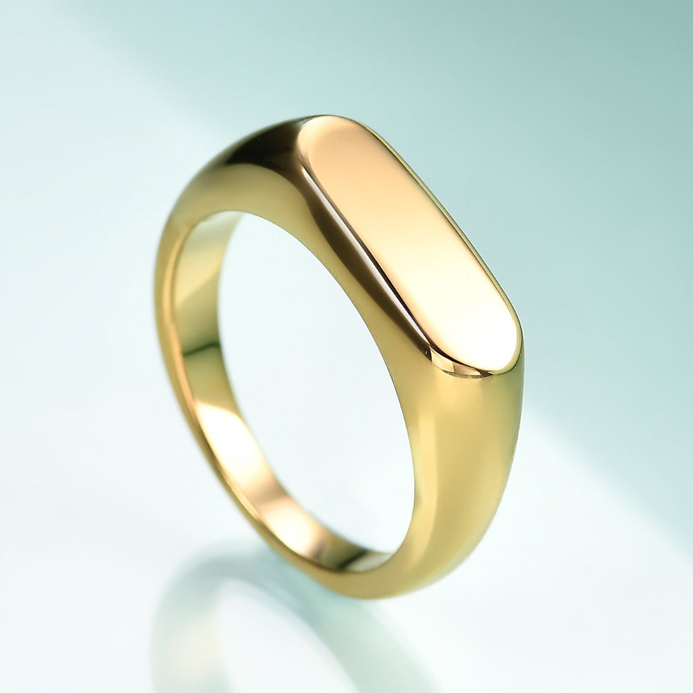 Damen Ring aus hochwertigem Edelstahl mit minimalistischer Oberfläche Shop Nory