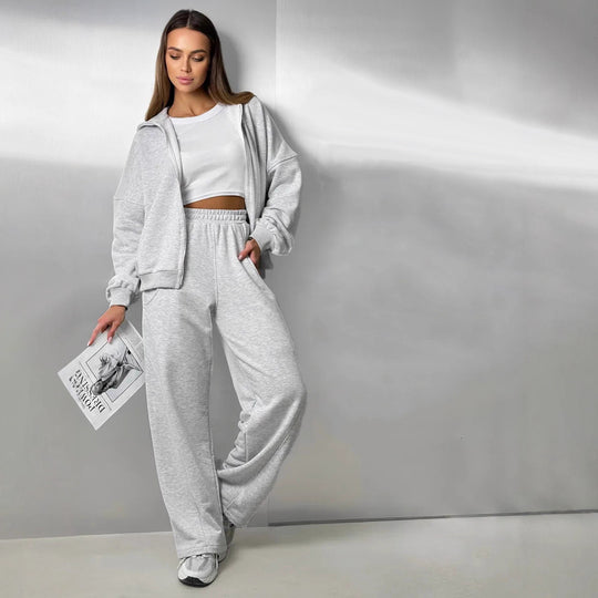 Damen Freizeit Hoodie Set Shop Nory