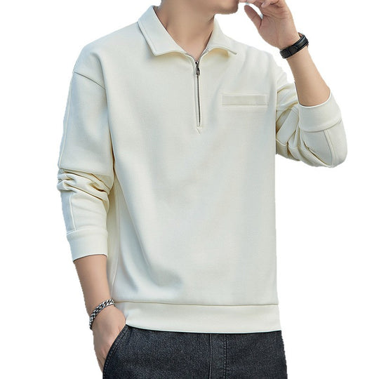 Herren Halbzip-Sweatshirt mit Polokragen und Brustleistentasche Shop Nory