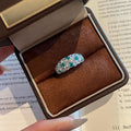 Damen eleganter Ring mit funkelnden Edelsteinen und Zirkonia-Besatz Shop Nory