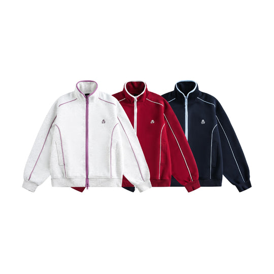 Damen Oversize-Sweatjacke mit Stehkragen und Zwei-Wege-Reißverschluss Shop Nory