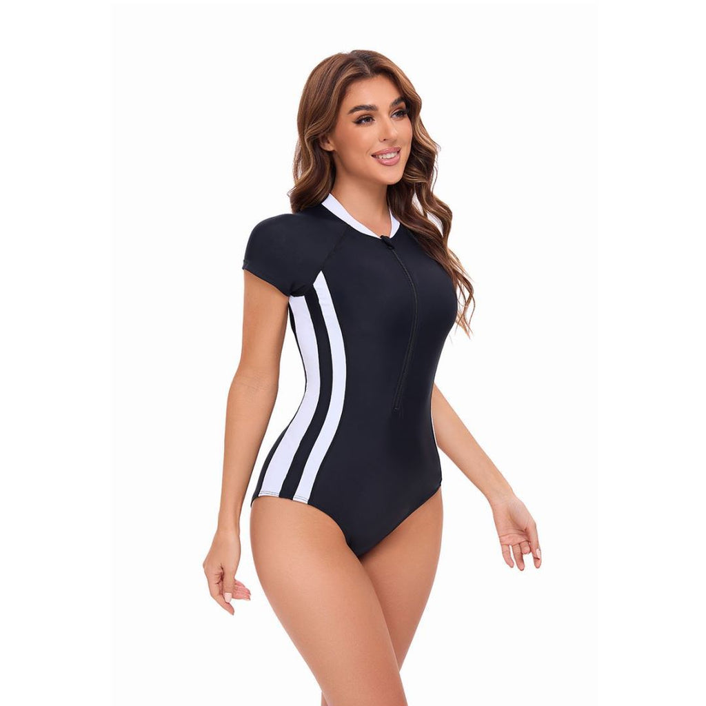 Damen Sportlicher Kurzarm Schwimmanzug