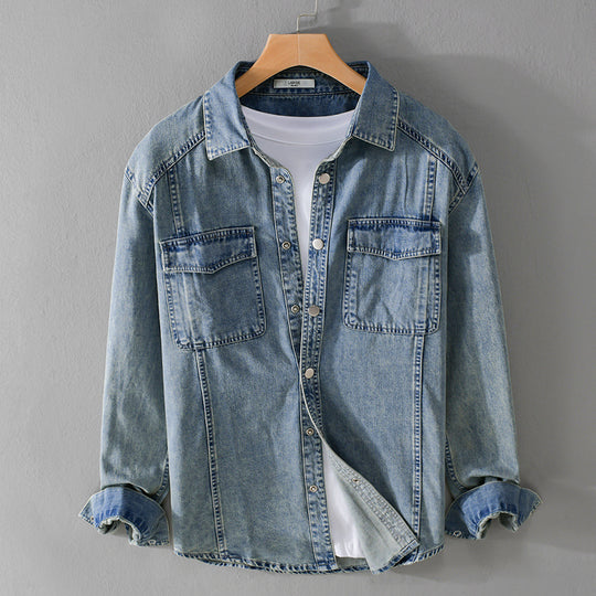 Herren lässiges Oversize Jeanshemd Shop Nory