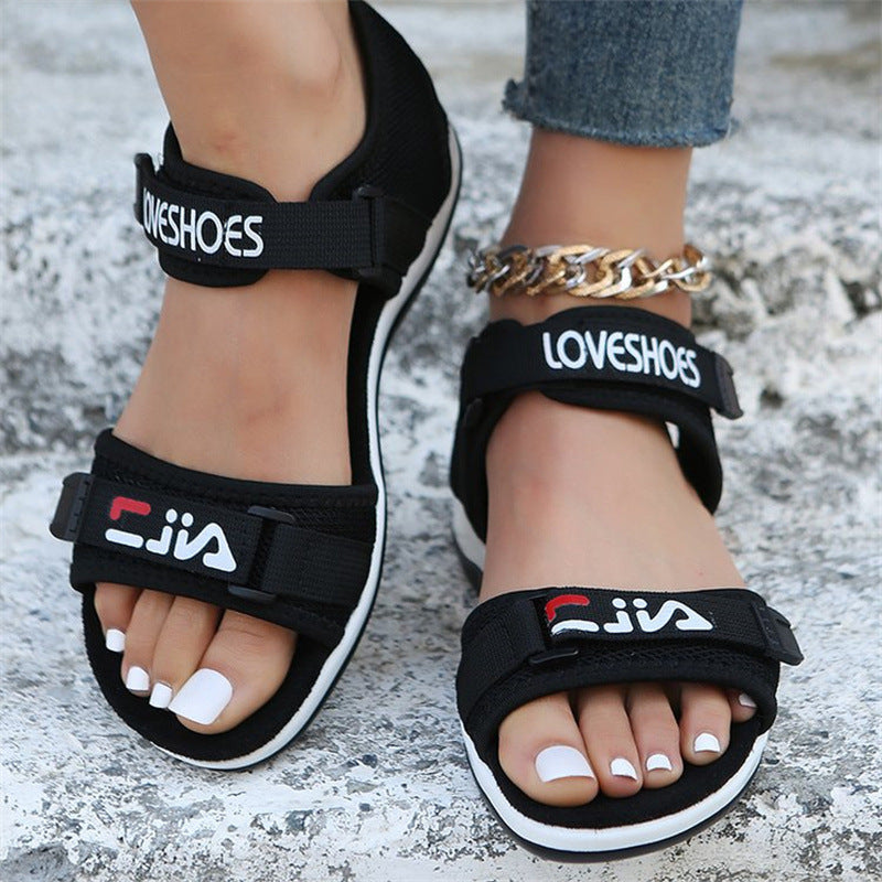 Damen Bequeme Outdoor-Sandalen mit verstellbaren Riemen und rutschfester Sohle Shopnory