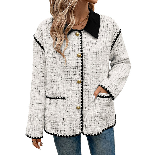 Damen Modische Tweedjacke Shop Nory