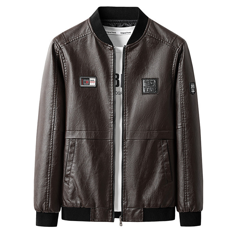 Herren Modische Kunstleder-Bomberjacke Shop Nory 1787738231