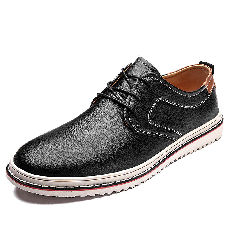 Herren Elegante Freizeit-Schnürschuhe aus hochwertigem Leder