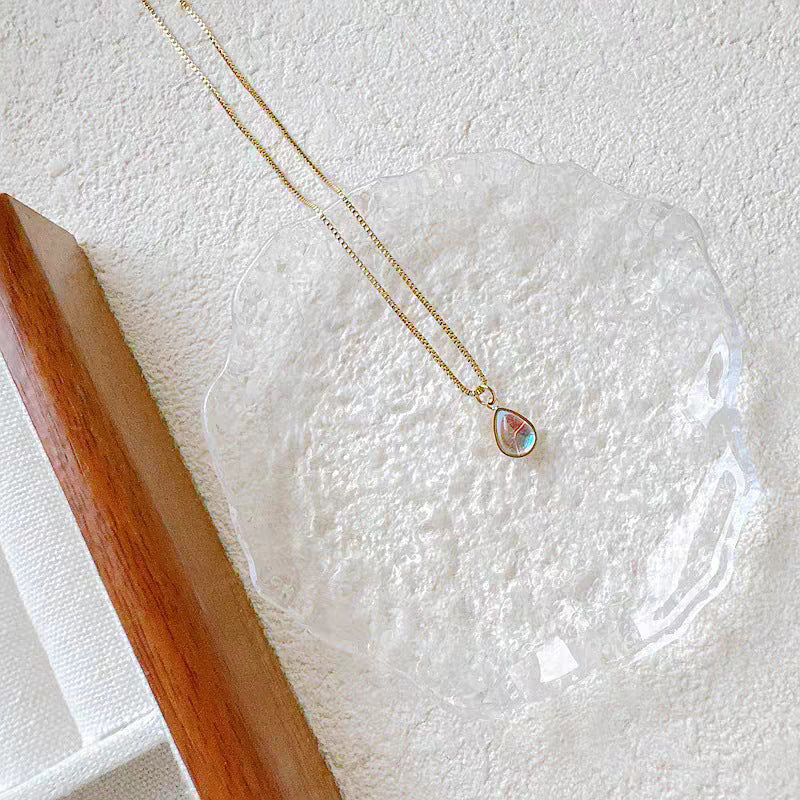 Damen Tropfen Pendant Halskette mit vergoldeter Kette Shop Nory