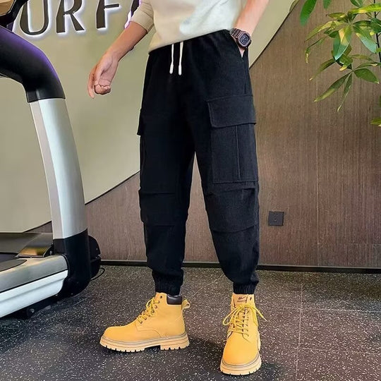 Herren Cargo-Jogginghose aus Cordoptik mit Mehrfach‑Taschen und elastischem Saum Shop Nory